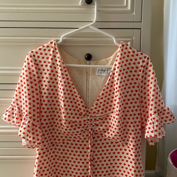 Princess Polly Red Heart Mini Dress - Picture 2 of 5